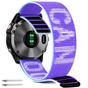 22mm Quick Release Sport Hook&Loop Nylon Watchbands Compatible with Garmin Vivoactive 4/Forerunner 265 255 745, Breathable Adjustable Replacement Band for Running, Gym & Outdoor 22mm Quick Release Sport Hook&Loop Nylon Watchbands Compatible with Garmin Vivoactive 4/Forerunner 265 255 745, Breathable Adjustable Replacement Band for Running, Gym & Outdoor