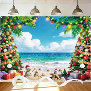 Christmas in July Backdrop 7x5 FT, Photo Backdrop Banner with 4 Brass Grommets, Double-Stitched Seams Christmas in July Party Decorations & Sign for Birthday, Luau & Summer Beach Celebrations Christmas in July Backdrop 7x5 FT, Photo Backdrop Banner with 4 Brass Grommets, Double-Stitched Seams Christmas in July Party Decorations & Sign for Birthday, Luau & Summer Beach Celebrations