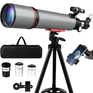 90mm Telescopes for Adults Astronomy, 30X-180X High Powered Telescopes,Gray 600mm Refracting Telescope for Moon, FMC Optics, Kids & Beginners Gifts with Phone Adapter, Adjustable Tripod, Carry Bag 90mm Telescopes for Adults Astronomy, 30X-180X High Powered Telescopes,Gray 600mm Refracting Telescope for Moon, FMC Optics, Kids & Beginners Gifts with Phone Adapter, Adjustable Tripod, Carry Bag