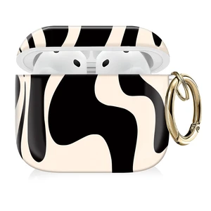 Compatible with AirPods 4th Generation Case 2024, Shockproof Cover with Golden Buckle for Women & Girls, Protective Anti-Drop Design(Beige Artistic Pattern) Compatible with AirPods 4th Generation Case 2024, Shockproof Cover with Golden Buckle for Women & Girls, Protective Anti-Drop Design(Beige Artistic Pattern)