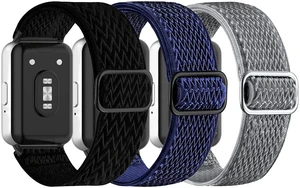 3 Pack Elastic Nylon Watch Bands Compatible with Samsung Galaxy Fit 3,Stretchy Adjustable Breathable Replacement Straps Soft Nylon Loop Wristbands for Women Men 3 Pack Elastic Nylon Watch Bands Compatible with Samsung Galaxy Fit 3,Stretchy Adjustable Breathable Replacement Straps Soft Nylon Loop Wristbands for Women Men