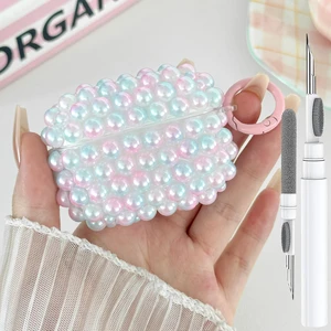 Cute Pearls Case for Airpods Pro 2/1 Case Girls Women, Soft Handmade Glitter Beads Airpods Pro 2nd/1st Generation Protective Cover with Cleaner Pen&Keychian for Air Pod Pros Gen 2/1, Gradient Pink Cute Pearls Case for Airpods Pro 2/1 Case Girls Women, Soft Handmade Glitter Beads Airpods Pro 2nd/1st Generation Protective Cover with Cleaner Pen&Keychian for Air Pod Pros Gen 2/1, Gradient Pink