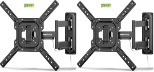 Full Motion TV Wall Mount for 2365 Inch Flat & Curved TVs and Monitors, Swivel & Tilt Articulating Bracket, Max VESA 400x400mm, Holds up to 77 lbs, Perfect Center Design (Pack of 2) Full Motion TV Wall Mount for 2365 Inch Flat & Curved TVs and Monitors, Swivel & Tilt Articulating Bracket, Max VESA 400x400mm, Holds up to 77 lbs, Perfect Center Design (Pack of 2)