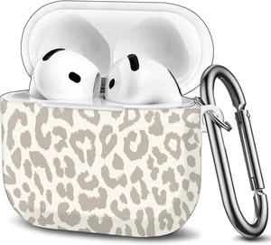 Case Compatible with AirPod 4th Generation 2024,Shockproof Protective Case Cover with Keychain for Women Men,Wireless Accessorie Charging Cases for Airpod 4th - Beige Leopard Case Compatible with AirPod 4th Generation 2024,Shockproof Protective Case Cover with Keychain for Women Men,Wireless Accessorie Charging Cases for Airpod 4th - Beige Leopard