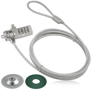 Laptop Cable Lock, Hardware Security Cable Lock Anti Theft Combination Lock for iPad Tablet Laptop MacBook Laptop Cable Lock, Hardware Security Cable Lock Anti Theft Combination Lock for iPad Tablet Laptop MacBook