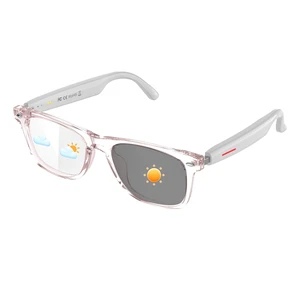 Smart Bluetooth Glasses with Auto On/Off, Photochromic Lenses & Audio, Pink Touch Control, Hands-Free Calls, Open-Ear Audio, Lightweight Design, Bluetooth Glasses for Travel, Work & Daily Wear Smart Bluetooth Glasses with Auto On/Off, Photochromic Lenses & Audio, Pink Touch Control, Hands-Free Calls, Open-Ear Audio, Lightweight Design, Bluetooth Glasses for Travel, Work & Daily Wear