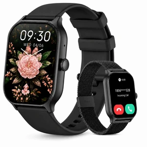 Smart Watch for Women Men (2 Bands), Bluetooth Call 2.01" HD DIY Dial Smartwatch, Fitness Tracker with 120+ Sports Modes, Running Watch with Step Counter Heart Rate Sleep Monitor for iOS Android Smart Watch for Women Men (2 Bands), Bluetooth Call 2.01" HD DIY Dial Smartwatch, Fitness Tracker with 120+ Sports Modes, Running Watch with Step Counter Heart Rate Sleep Monitor for iOS Android