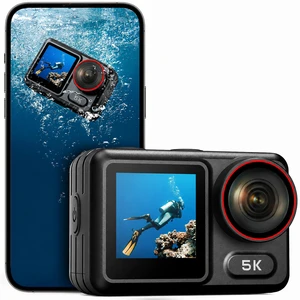 5K30FPS Waterproof Action Camera with 64GB Card, 34FT Underwater Cameras EIS 2.0 Stabilization, 2.4" Touch Screen, 2x1350mAh Batteries for Diving, Cycling, Outdoor Sports 5K30FPS Waterproof Action Camera with 64GB Card, 34FT Underwater Cameras EIS 2.0 Stabilization, 2.4" Touch Screen, 2x1350mAh Batteries for Diving, Cycling, Outdoor Sports