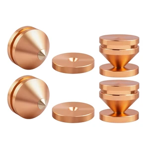 HiFi Audio Isolation Feet 4-Pack Gold 23x20mm Aluminum Alloy & Gold-plated Copper, Turntable Isolation Pads with Adhesives for Speakers, Subwoofers, Amplifier, Audio HiFi Audio Isolation Feet 4-Pack Gold 23x20mm Aluminum Alloy & Gold-plated Copper, Turntable Isolation Pads with Adhesives for Speakers, Subwoofers, Amplifier, Audio