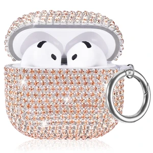 Bling Case Compatible with AirPods 4th Generation (2024), Sparkling Diamond Case for AirPods 4 Case Bling Rhinestones for Women, Shockproof Protective Cute Cover with Keychain (Gold) Bling Case Compatible with AirPods 4th Generation (2024), Sparkling Diamond Case for AirPods 4 Case Bling Rhinestones for Women, Shockproof Protective Cute Cover with Keychain (Gold)