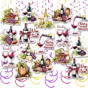 30PCS Wine and Grapes Hanging Swirl Decorations Rustic Red Wine Tasting Party Decorations Wines Theme Ceiling Streamer Decor for Birthday Bridal Shower Wedding Vineyard Decorations (Wine) 30PCS Wine and Grapes Hanging Swirl Decorations Rustic Red Wine Tasting Party Decorations Wines Theme Ceiling Streamer Decor for Birthday Bridal Shower Wedding Vineyard Decorations (Wine)