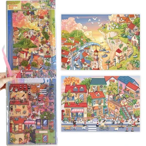 2 Sets DIY 3D Diorama Scene Stickers for Adults, Miniature Sticker Therapy Hand-painted 3D diorama scene stickers, DIY miniature landscape kit, craft gift, sticker therapy, Memories and Yearnings 2 Sets DIY 3D Diorama Scene Stickers for Adults, Miniature Sticker Therapy Hand-painted 3D diorama scene stickers, DIY miniature landscape kit, craft gift, sticker therapy, Memories and Yearnings