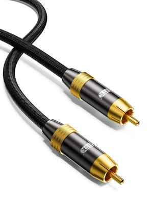 EMK Subwoofer Cable OFC Core HiFi SPDIF Coaxial Audio Cable 24K Gold-Plated Premium S/PDIF RCA Male to RCA Male for Home Theater, Soundbar,Speaker,HDTV, Subwoofer, Hi-Fi Systems (16.5ft/5m) EMK Subwoofer Cable OFC Core HiFi SPDIF Coaxial Audio Cable 24K Gold-Plated Premium S/PDIF RCA Male to RCA Male for Home Theater, Soundbar,Speaker,HDTV, Subwoofer, Hi-Fi Systems (16.5ft/5m)