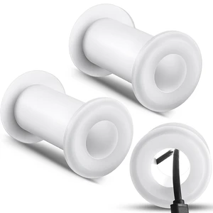 2 Pcs 1.20" ID Cable Pass Through Wall Port for 3 5/8"-5 1/4" Wall Thickness Wall Pass Through Grommet System Cable Pass Through Port Wall Grommets for Cables Management, White 2 Pcs 1.20" ID Cable Pass Through Wall Port for 3 5/8"-5 1/4" Wall Thickness Wall Pass Through Grommet System Cable Pass Through Port Wall Grommets for Cables Management, White