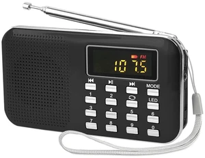 Radios Portable AM/FM MP3 Speaker, Supports Micro SD/USB, Records Music, Rechargeable Battery, Mini Radio with Best Reception (Black) Radios Portable AM/FM MP3 Speaker, Supports Micro SD/USB, Records Music, Rechargeable Battery, Mini Radio with Best Reception (Black)