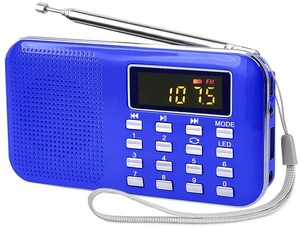 Radios Portable AM FM with MP3 Speaker, Portable Radio Support Micro SD/TF Card/USB/Music Recording,Rechargeable Battery Powered AM FM Radio,Mini Radio with Best Reception (Blue) Radios Portable AM FM with MP3 Speaker, Portable Radio Support Micro SD/TF Card/USB/Music Recording,Rechargeable Battery Powered AM FM Radio,Mini Radio with Best Reception (Blue)