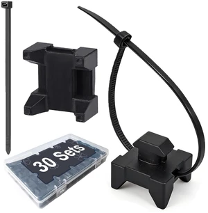 30 Set Plastic Cable Zip Tie Mounting Blocks, Cables Base Fixture, Wire Clips, Drop-In Base Mounts for 15 or 40 Series Aluminum T-Slot 30 Set Plastic Cable Zip Tie Mounting Blocks, Cables Base Fixture, Wire Clips, Drop-In Base Mounts for 15 or 40 Series Aluminum T-Slot