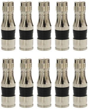 10Pcs F Type RG11 Compression Connectors,Compression Coax Connectors Fittings RG11 Wire Connector with Weather Seal O Ring 10Pcs F Type RG11 Compression Connectors,Compression Coax Connectors Fittings RG11 Wire Connector with Weather Seal O Ring