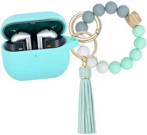 Compatible with Samsung Galaxy Buds 3 Case, Silicone Protective Cover for Galaxy Buds 3 Pro With Bracelet Keychain (Mint Green) Compatible with Samsung Galaxy Buds 3 Case, Silicone Protective Cover for Galaxy Buds 3 Pro With Bracelet Keychain (Mint Green)
