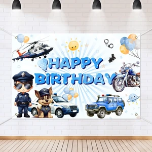 Policeman Happy Birthday Backdrop Banner Cartoon Police Car Helicopter Dog Police Theme Background Decor for Kids Boys Girls Birthday Party Favors Decorations Supplies 72x43in Policeman Happy Birthday Backdrop Banner Cartoon Police Car Helicopter Dog Police Theme Background Decor for Kids Boys Girls Birthday Party Favors Decorations Supplies 72x43in