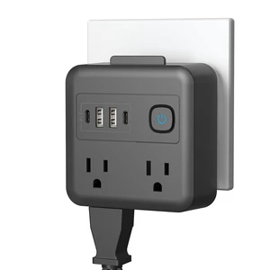 8-in-1 Outlet Extender with 4 Outlets & 4 USB Ports (2 USB-C), Charging Hub with Switch and Phone Dock, 1875W for Desk Bedroom Office, Black 8-in-1 Outlet Extender with 4 Outlets & 4 USB Ports (2 USB-C), Charging Hub with Switch and Phone Dock, 1875W for Desk Bedroom Office, Black
