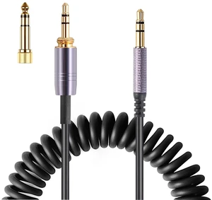 Solo4 Coiled Audio Cable Compatible for Dre Beats Studio3 Solo3 Marshall Major 3 Major 4 Headphones 3.5mm Extension Cable with 6.35mm Adapter(4.2ft-14ft) Solo4 Coiled Audio Cable Compatible for Dre Beats Studio3 Solo3 Marshall Major 3 Major 4 Headphones 3.5mm Extension Cable with 6.35mm Adapter(4.2ft-14ft)