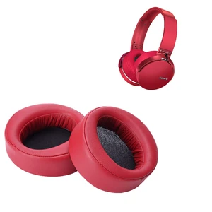 Replacement Ear Pads for Sony MDR-XB950BT MDR-XB950B1 Headphones, Soft Protein Leather Memory Foam Over-Ear Ear Cushions Sony Headset Repair Accessories, with PU Leather Bag - Red Replacement Ear Pads for Sony MDR-XB950BT MDR-XB950B1 Headphones, Soft Protein Leather Memory Foam Over-Ear Ear Cushions Sony Headset Repair Accessories, with PU Leather Bag - Red