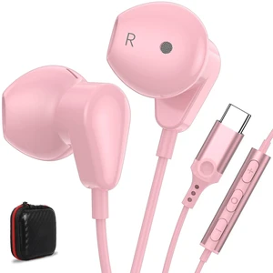 USB C Headphones Earbuds DAC HiFi Stereo Headset Mic Volume Control Pink Type C Wired Earphones for iPad 10th Gen for Google Pixel 11 Pro XL 9 for Galaxy S26 S25 for iPhone Duo 15 17 16 18 Pro Max USB C Headphones Earbuds DAC HiFi Stereo Headset Mic Volume Control Pink Type C Wired Earphones for iPad 10th Gen for Google Pixel 11 Pro XL 9 for Galaxy S26 S25 for iPhone Duo 15 17 16 18 Pro Max