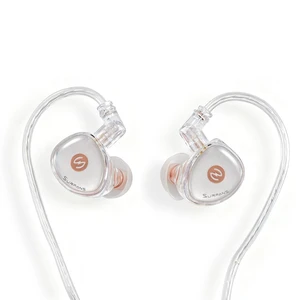 M10 Hybrid IEM Earbuds, 1DD+1BA Wired in-Ear Headphones with 4-Core Silver-Plated OCC Cable, Detachable 0.78mm 2-Pin, 3.5mm HiFi Earphones, Transparent M10 Hybrid IEM Earbuds, 1DD+1BA Wired in-Ear Headphones with 4-Core Silver-Plated OCC Cable, Detachable 0.78mm 2-Pin, 3.5mm HiFi Earphones, Transparent