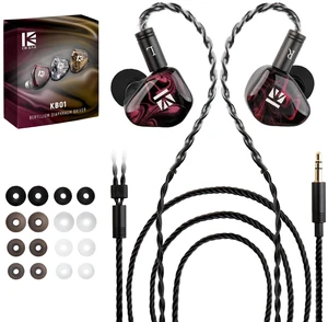 KBEAR KB01 in Ear Monitor, 10mm Beryllium Diaphragm Dynamic Driver IEMs, HiFi Gaming Earbuds with Clarity Sound 3D-Printed Resin Shell, 6N OFC 2PIN Cable for Musicians Audio Engineers Singers (Red) KBEAR KB01 in Ear Monitor, 10mm Beryllium Diaphragm Dynamic Driver IEMs, HiFi Gaming Earbuds with Clarity Sound 3D-Printed Resin Shell, 6N OFC 2PIN Cable for Musicians Audio Engineers Singers (Red)