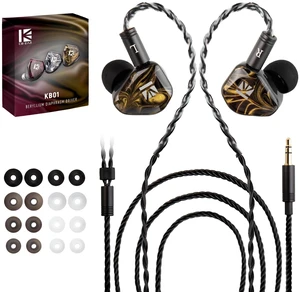 KBEAR KB01 in Ear Monitor, 10mm Beryllium Diaphragm Dynamic Driver IEMs, HiFi Gaming Earbuds with Clarity Sound 3D-Printed Resin Shell, 6N OFC 2PIN Cable for Musicians Audio Engineers Singers (Gold) KBEAR KB01 in Ear Monitor, 10mm Beryllium Diaphragm Dynamic Driver IEMs, HiFi Gaming Earbuds with Clarity Sound 3D-Printed Resin Shell, 6N OFC 2PIN Cable for Musicians Audio Engineers Singers (Gold)