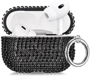 Bling Case Compatible with AirPods Pro 2nd / 1st Generation, Sparkling Diamond Case for AirPods Pro 2 Case Bling Rhinestones Case for Women, Shockproof Protective Cute Cover with Keychain (Black) Bling Case Compatible with AirPods Pro 2nd / 1st Generation, Sparkling Diamond Case for AirPods Pro 2 Case Bling Rhinestones Case for Women, Shockproof Protective Cute Cover with Keychain (Black)