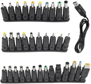 34PCS DC Power connectors,Universal Laptop DC Power Adapter Tips 5.5 mm x 2.1 mm DC AC Power Adapter Kits Connectorfor Laptop, Router, Speaker, Monitor, Mini Fan 34PCS DC Power connectors,Universal Laptop DC Power Adapter Tips 5.5 mm x 2.1 mm DC AC Power Adapter Kits Connectorfor Laptop, Router, Speaker, Monitor, Mini Fan