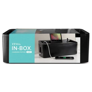 UTW-BXSM-BK Desktop Mobile Charging Station & Power Strip Box, Black UTW-BXSM-BK Desktop Mobile Charging Station & Power Strip Box, Black