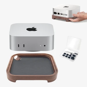 Mac mini M4 Pro Stand, Cooling Mount with Dust Filter Mesh, Added Port Dust Plugs - Latest Dustproof Dock, Wooden Cooling Stand for Mac mini M4 Accessories - Power Button Within Reach (Ultra) Mac mini M4 Pro Stand, Cooling Mount with Dust Filter Mesh, Added Port Dust Plugs - Latest Dustproof Dock, Wooden Cooling Stand for Mac mini M4 Accessories - Power Button Within Reach (Ultra)