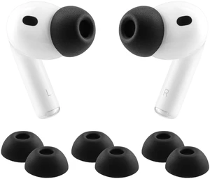 Memory Foam Ear Tips for AirPods Pro 3rd Generation 2025, Ultimate Comfort, Replacement Ear Tips for AirPods Pro 3 Earbuds, 3 Pairs (Black, Large) Memory Foam Ear Tips for AirPods Pro 3rd Generation 2025, Ultimate Comfort, Replacement Ear Tips for AirPods Pro 3 Earbuds, 3 Pairs (Black, Large)