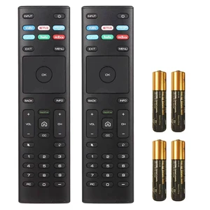 2 Packs XRT136 Replaced Watchfree Remote Control for VIZIO Smart TV D-Series M-Series P-Series V-Series with VUDU Netflix PrimeVideo Xumo Hulu Redbox (with Batteries) 2 Packs XRT136 Replaced Watchfree Remote Control for VIZIO Smart TV D-Series M-Series P-Series V-Series with VUDU Netflix PrimeVideo Xumo Hulu Redbox (with Batteries)