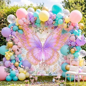 47 Inch Giant Butterfly Party Decoration Large Mariposas Grandes para Decor Big 3D Silk Butterfly Backdrop for Birthday Party Wedding Photo Booth (Purple,Glittery Style) 47 Inch Giant Butterfly Party Decoration Large Mariposas Grandes para Decor Big 3D Silk Butterfly Backdrop for Birthday Party Wedding Photo Booth (Purple,Glittery Style)