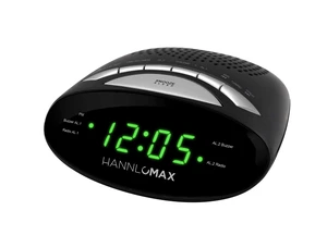 HX-116CR Alarm Clock Radio, AM/FM, 0.6 LED Display (Black) AM/FM Radio, Digital Clock, Dual Alarm, 0.6 Green LED Display HX-116CR Alarm Clock Radio, AM/FM, 0.6 LED Display (Black) AM/FM Radio, Digital Clock, Dual Alarm, 0.6 Green LED Display