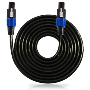 Pro Audio Cord Connector to Male Speakon Connection 30 ft 12 Gauge Black Heavy Duty Professional Speaker Cable Wire-Delivers Sound- PPSS30, USB Pro Audio Cord Connector to Male Speakon Connection 30 ft 12 Gauge Black Heavy Duty Professional Speaker Cable Wire-Delivers Sound- PPSS30, USB