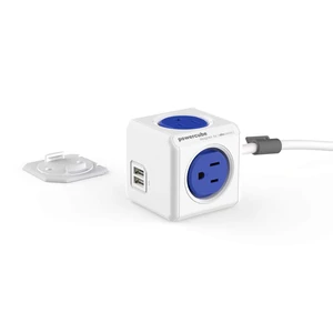 Power Strip PowerCube Extended USB 4 Outlets 2 USB 5ft Surge Protector Outlets Multiplier 15A 125V 1875W 14 AWG Heavy Duty Mounting Dock Travel Home Office Dorm Workspace Compact, ETL (BLUE) Power Strip PowerCube Extended USB 4 Outlets 2 USB 5ft Surge Protector Outlets Multiplier 15A 125V 1875W 14 AWG Heavy Duty Mounting Dock Travel Home Office Dorm Workspace Compact, ETL (BLUE)