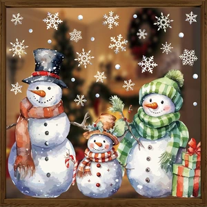 3 Sheets Christmas Window Clings Extra Large Snowman Window Decals Xmas Snowflake Double-Sided Windows Stickers Watercolor Christmas Windows Decorations for Xmas Holiday Party Home Office Glass Decor 3 Sheets Christmas Window Clings Extra Large Snowman Window Decals Xmas Snowflake Double-Sided Windows Stickers Watercolor Christmas Windows Decorations for Xmas Holiday Party Home Office Glass Decor