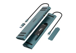 USB C Docking Station with M.2 NVMe SSD Enclosure, 16-in-1 USB-C Hub with 4K HDMI, Ethernet, 5 USB 3.0, 3 USB-C, 100W PD, SD/TF Card Reader, Support 8TB M.2 NVMe SSD for MacBook, Windows Laptop USB C Docking Station with M.2 NVMe SSD Enclosure, 16-in-1 USB-C Hub with 4K HDMI, Ethernet, 5 USB 3.0, 3 USB-C, 100W PD, SD/TF Card Reader, Support 8TB M.2 NVMe SSD for MacBook, Windows Laptop
