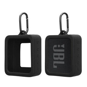 Silicone Case for JBL Go Essential Case - Protective Cover for Mini Speaker - Sleeve Skin in Black Silicone Case for JBL Go Essential Case - Protective Cover for Mini Speaker - Sleeve Skin in Black