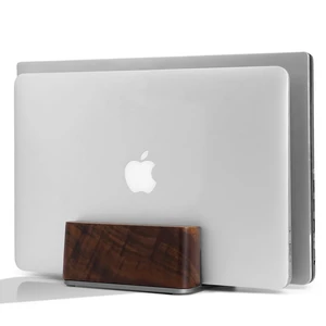 Vertical Laptop Stand for Desk - Laptop Holder for MacBook and Other Laptops - Wooden Office Desk Accessories Vertical Laptop Stand for Desk - Laptop Holder for MacBook and Other Laptops - Wooden Office Desk Accessories