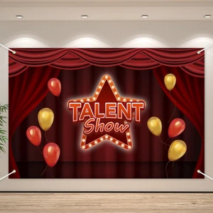 Talent Show Backdrop Banner Theater Stage Red Curtain Theme Background Decor for Kids Boys Girls Performance Magic Shows Talent Party Birthday Party Favors Decorations Supplies 70.8x47.2in Talent Show Backdrop Banner Theater Stage Red Curtain Theme Background Decor for Kids Boys Girls Performance Magic Shows Talent Party Birthday Party Favors Decorations Supplies 70.8x47.2in