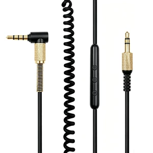 Replacement Audio Cable for Marshall Monitor II Headphones for Major 2 II 3 III 4 IV Headphones, Volume Control, 3.5mm Male to Male, 4.2ft, Black Replacement Audio Cable for Marshall Monitor II Headphones for Major 2 II 3 III 4 IV Headphones, Volume Control, 3.5mm Male to Male, 4.2ft, Black