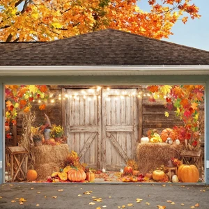 Fall Garage Door Cover Decorations, Autumn Holiday Pumpkin Banner Thanksgiving Indoor Outdoor Garage Door Murals Buddy Decoration Backdrops Party Phoyography Decor 16X7FT Fall Garage Door Cover Decorations, Autumn Holiday Pumpkin Banner Thanksgiving Indoor Outdoor Garage Door Murals Buddy Decoration Backdrops Party Phoyography Decor 16X7FT