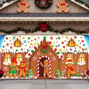6 x 13 ft Christmas Garage Door Banner Decoration Magnetic Double Garage Door Covers Large Xmas Backdrop Decorations for Holiday Outdoor Indoor Party Decor(Gingerbread House) 6 x 13 ft Christmas Garage Door Banner Decoration Magnetic Double Garage Door Covers Large Xmas Backdrop Decorations for Holiday Outdoor Indoor Party Decor(Gingerbread House)
