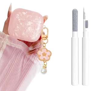 for Airpods 4 Case Glitter Shell,Cute Luxury Shell Pattern Soft TPU Airpods 4th Generation Case Cover with Girly Five-leaf Shell Flower Pearl Keychain&Cleaning Pen Women Girls-Pink for Airpods 4 Case Glitter Shell,Cute Luxury Shell Pattern Soft TPU Airpods 4th Generation Case Cover with Girly Five-leaf Shell Flower Pearl Keychain&Cleaning Pen Women Girls-Pink